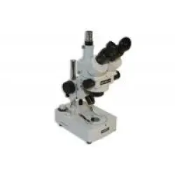 Meiji EMZ-5TR Trinocular Zoom Stereo Microscope with PBL LED Pole Stand and MA502 Eyepieces, 2 of 6