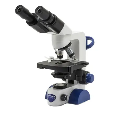 B-60 Binocular Brightfield Microscope with 600x Magnification and Rechargeable LED Illumination