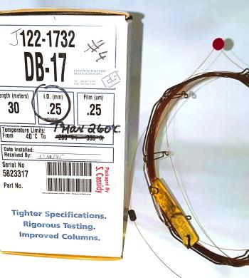 J&W DB-17 Capillary Column, 30m x 0.25mm x 0.25µm-cover