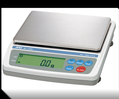 A&D EK-1200i Precision 1-Place Balance, 1200g Capacity, 0.1g Readability-cover