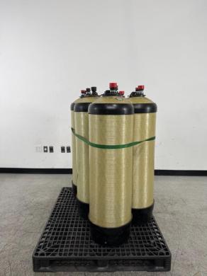 Set of 5 Industrial Composite Filter Tanks with Top-Mounted Valves for Fluid Filtration-cover