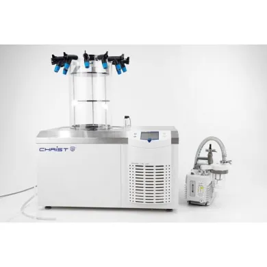 Christ Gamma 1-16 LSC Freeze Dryer Lyophilizer with -60°C Cold Trap and 16kg Pump Capacity