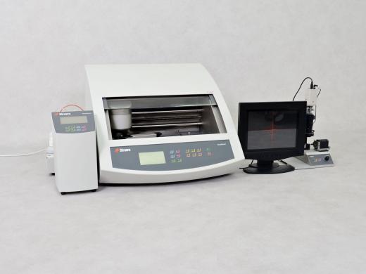 Struers TargetMaster Automated Polishing Machine with TargetDoser Dosing Station and TargetZ Setup Station-cover