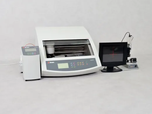 Struers TargetMaster Automated Polishing Machine with TargetDoser Dosing Station and TargetZ Setup Station