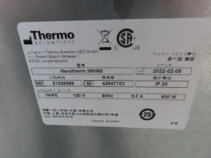Thermo Scientific Heratherm IMH60 Standalone Laboratory Incubator 36x36x42 in, 2 of 6