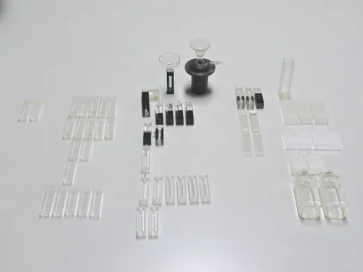 Various Glass Cuvettes for UV and IR Spectrophotometry
