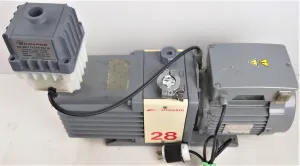 Edwards E2M28 Dual Stage Rotary Vane Mechanical Vacuum Pump with EMF20 Oil Mist Filter (21 CFM), 2 of 9