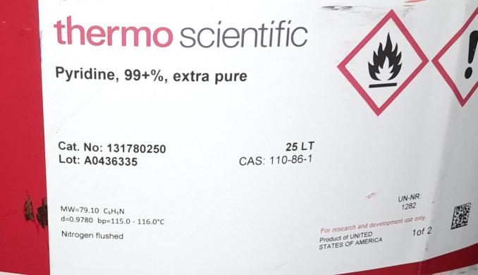 Thermo Scientific Pyridine, 99+%, 25L Pail-cover