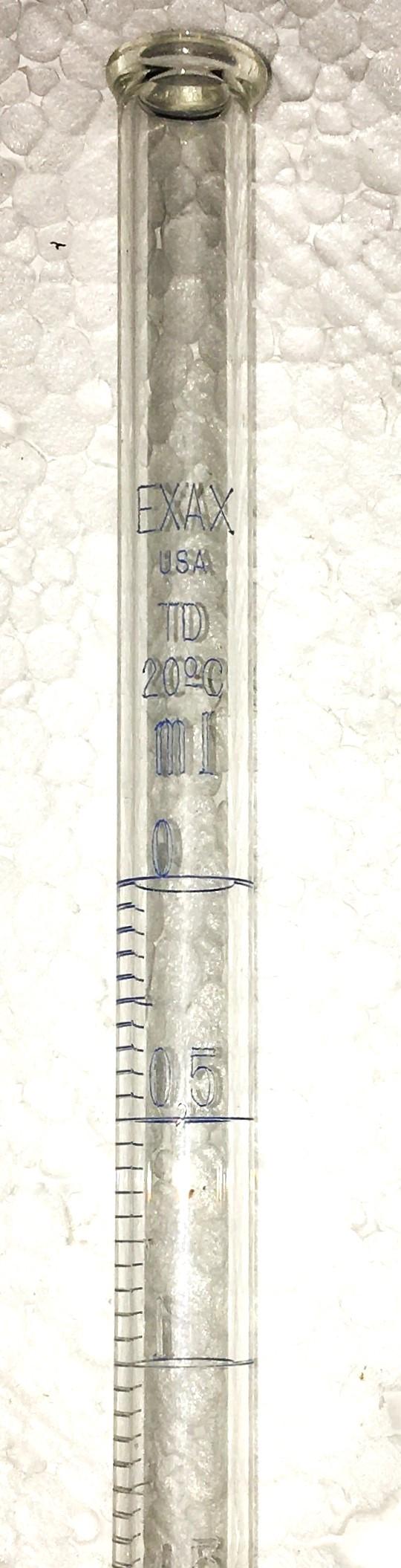 Corning PYREX 2124 Class B 10 mL Glass Dispensing Buret with Glass Stopcock