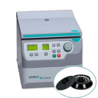 Hermle Z216 M Centrifuge w/ COMBI-Rotor, Centrifugation