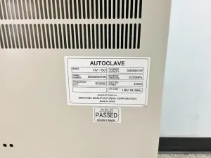 Hirayama HiClave HV-50 Vertical Top Load Autoclave for Laboratory Sterilization and Media Preparation, 12 of 12