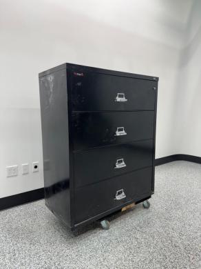 FireKing 4-Drawer Steel Lateral File Cabinet with Mobile Casters-cover