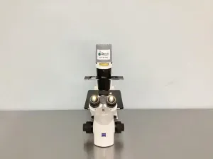 Zeiss Primovert Inverted Phase Contrast Microscope with Trinocular Head, 2 of 10