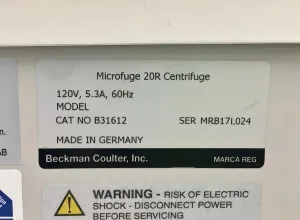 Beckman Coulter Microfuge 20R Refrigerated High-Speed Microcentrifuge, 15 of 16