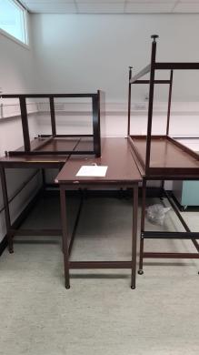 7 x Brown Trespa Tables - Various Sizes-cover