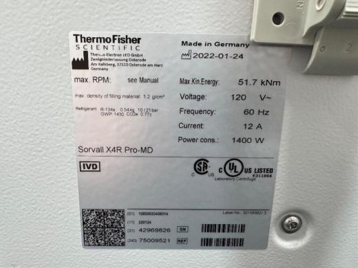 Thermo Fisher Sorvall X4R Pro-MD Refrigerated Benchtop Centrifuge-cover