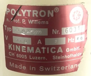 Kinematica Polytron PT10-20-3500 Homogenizer with PCU-2 Control and G5-75W Autoclavable Probe, 10 of 11