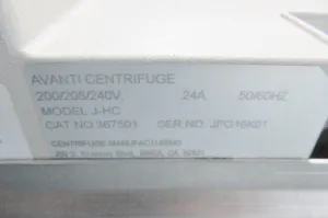 Beckman Avanti J-HC Refrigerated High-Capacity Floor Centrifuge with 10,000 RPM and 17,100 x g, 14 of 14