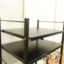 9736 Black Storage Rack 60 × 40 × 170 cm, 3 of 4