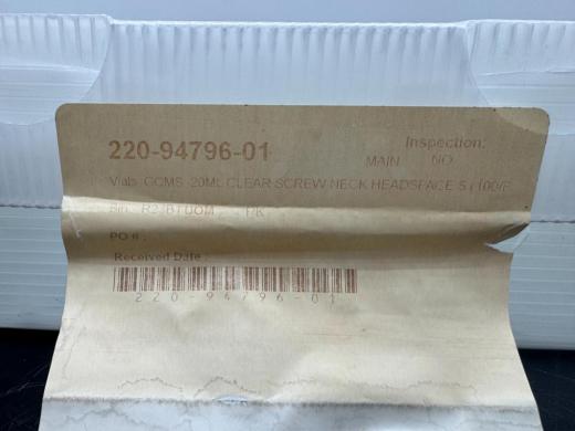 20 mL Clear Screw Neck Laboratory Vials for GC/MS Applications, Pack of 100-cover