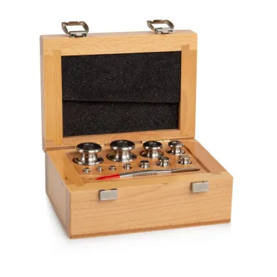 Radwag Cylindrical Weights, Set (1 g - 200 g), Wooden Box