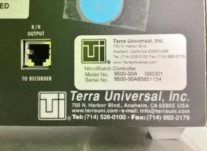 Terra Universal NitroWatch 9500 Series Multi-Chamber Desiccator with Dual Nitrogen Purge and Humidity Controller, 14 of 15