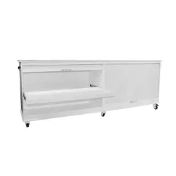 TrippNT Belize Lab Island Cart with Locking Roll-Top Doors and Chemical-Resistant HDPE Construction, 6 of 10