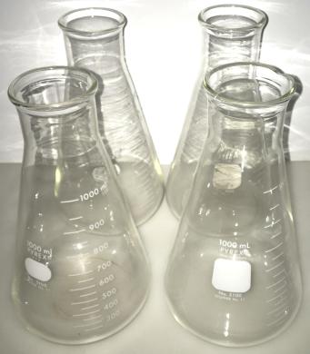 Corning PYREX 5100 and Kimble KIMAX 26650 1000mL Wide-Mouth Titration Flask-cover