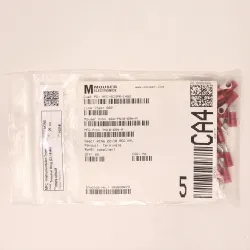 Panduit PN18-6RN-M Ring Terminal for 22-18 AWG Wire, Size #6 Stud, Red Nylon Insulated, Pack of 25, 2 of 5