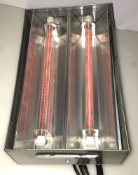 Portable Infrared Radiant Heater with Dual 500W Quartz Tubes, 2 of 8