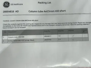 Cytiva AxiChrom 450 Short Preparative Chromatography Column Tube, 2 of 9