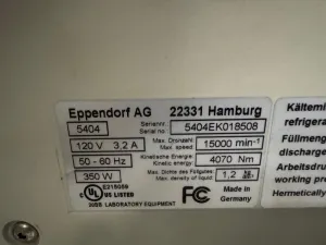 Eppendorf 5424 R Refrigerated Benchtop Centrifuge with Temperature Control, 2 of 2