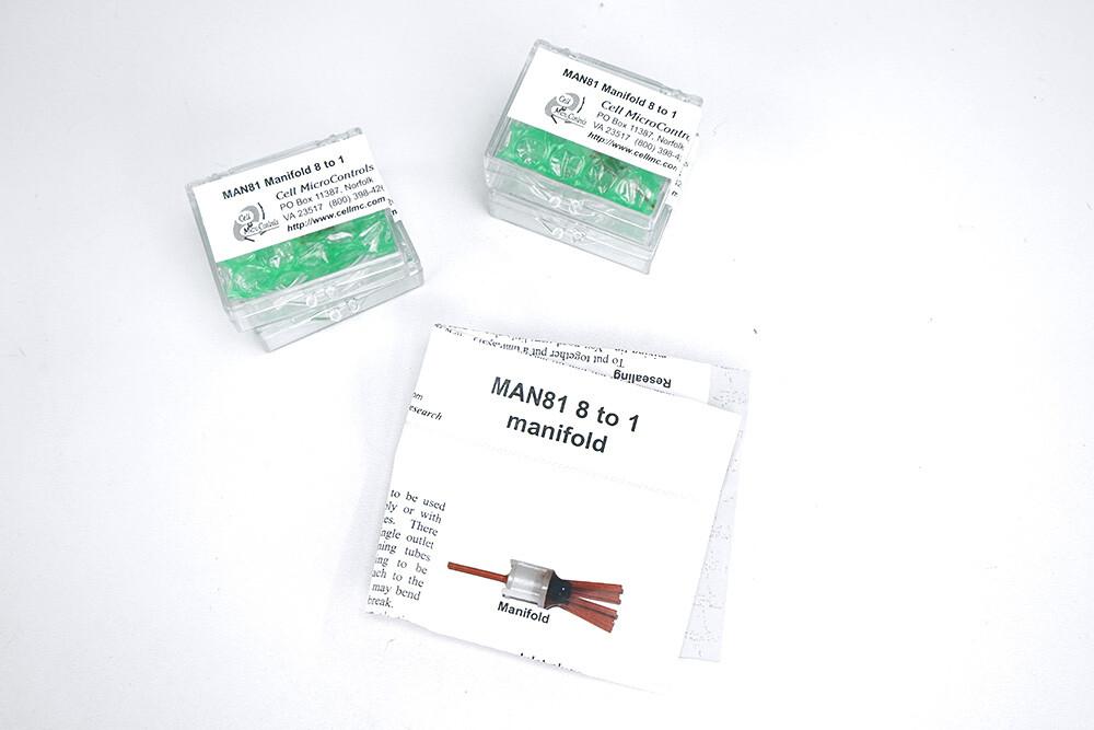 Cell Micro Controls MAN81 8-to-1 Microfluidic Manifold Set of 4