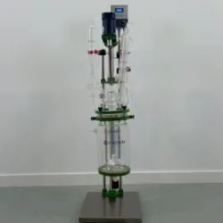 YHCHEM JGR-5 5L Jacketed Glass Reactor with Temperature Control and Adjustable Stirring, 3 of 10