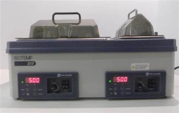 Fisher Scientific Isotemp 215 Dual Digital Water Bath, 5L/10L Capacity, Ambient-100°C-cover
