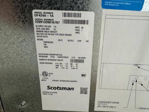 Scotsman UF424A-1A Self-Contained Undercounter Air-Cooled Ice Maker-cover
