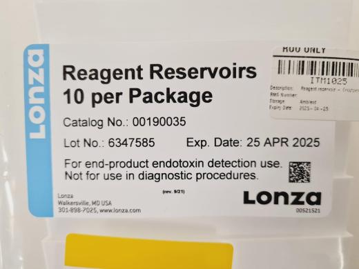 12 x Packs of 10 Lonza Reagent Reservoirs CN 00190035 Lab-cover