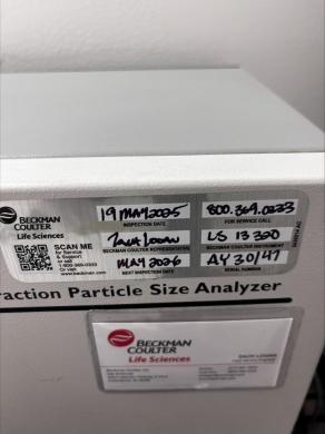 Beckman Coulter LS 13 320 Laser Diffraction Particle Size Analyzer-cover