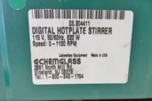 Chemglass OptiCHEM Magnetic Hot Plate Stirrer with 0–340°C Heating and 1100 RPM Stirring, 14 of 15