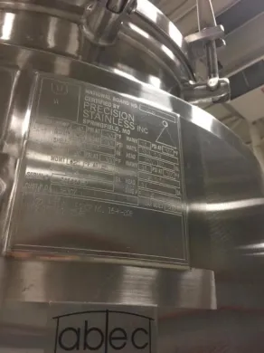 ABEC 1100 Liter Stainless Steel Jacketed Bioreactor Reactor Vessel