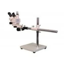 Meiji EMZ-5TR Trinocular Zoom Stereo Microscope on S-4400 Boom Stand with MA502 Eyepieces, 6 of 6