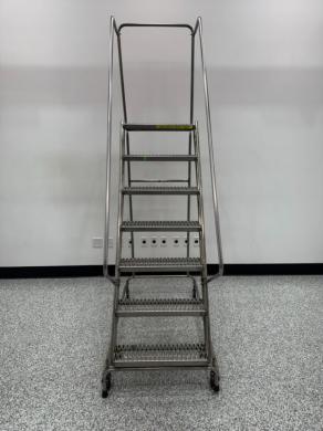 Ballymore Stainless Steel Safety Ladder with Lockable Casters-cover