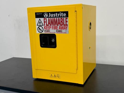 Justrite 4 Gallon Flammable Liquid Storage Cabinet for Laboratory Safety-cover