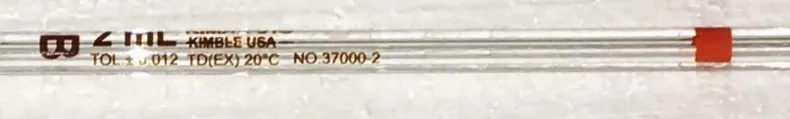 Kimble 37000-2 KIMAX Class B 2mL Volumetric Pipette