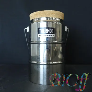Thermos D-1001W Liquid Nitrogen Dewar Flask with Cork Stopper