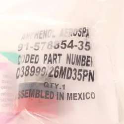 Amphenol D38999/26MD35PN Circular MIL-Spec 37P Size 15 Cable Mount Connector Pin, 4 of 4