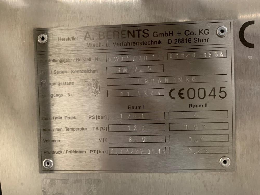 Becomix RW 2.5 Laboratory Homogenizing Mixer with Temperature Control and Electronic Batch Reporting