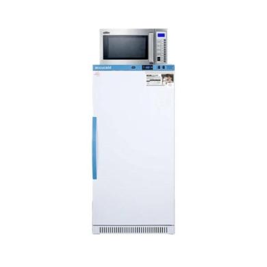 Accucold MLRS8MC-SCM1000SS 8 cu.ft. Breast Milk Refrigerator with SCM1000SS Stainless Steel Commercial Microwave-cover