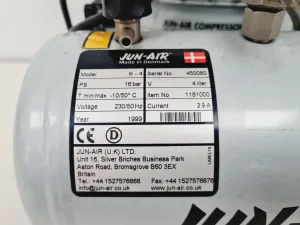 Jun-Air 6/6-4 Quiet Running Laboratory Compressor, 12 of 12
