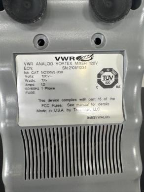 VWR Analog Vortex Mixer Model 10153-838 – Quantity 3-cover